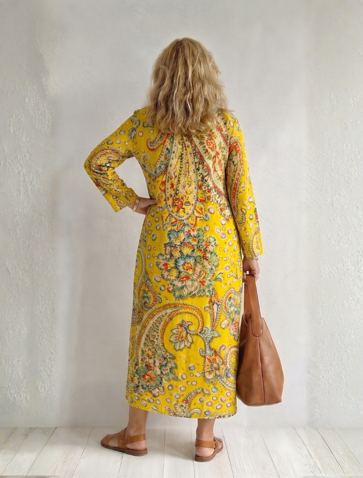 Rowan | Soft Paisley Midi Dress