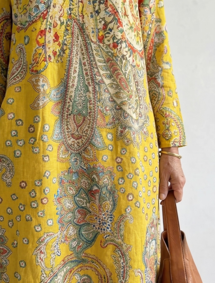 Rowan | Soft Paisley Midi Dress