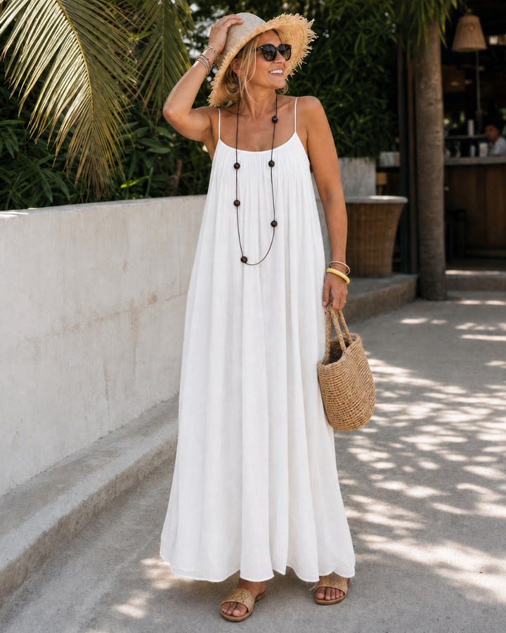 Amener | Flowing Sleeveless Strappy Relaxed Maxi Dress