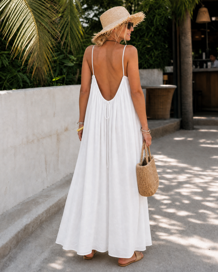 Amener | Flowing Sleeveless Strappy Relaxed Maxi Dress