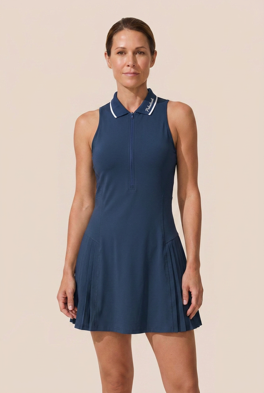Anise | Sleeveless Zip Collar Tennis Dress