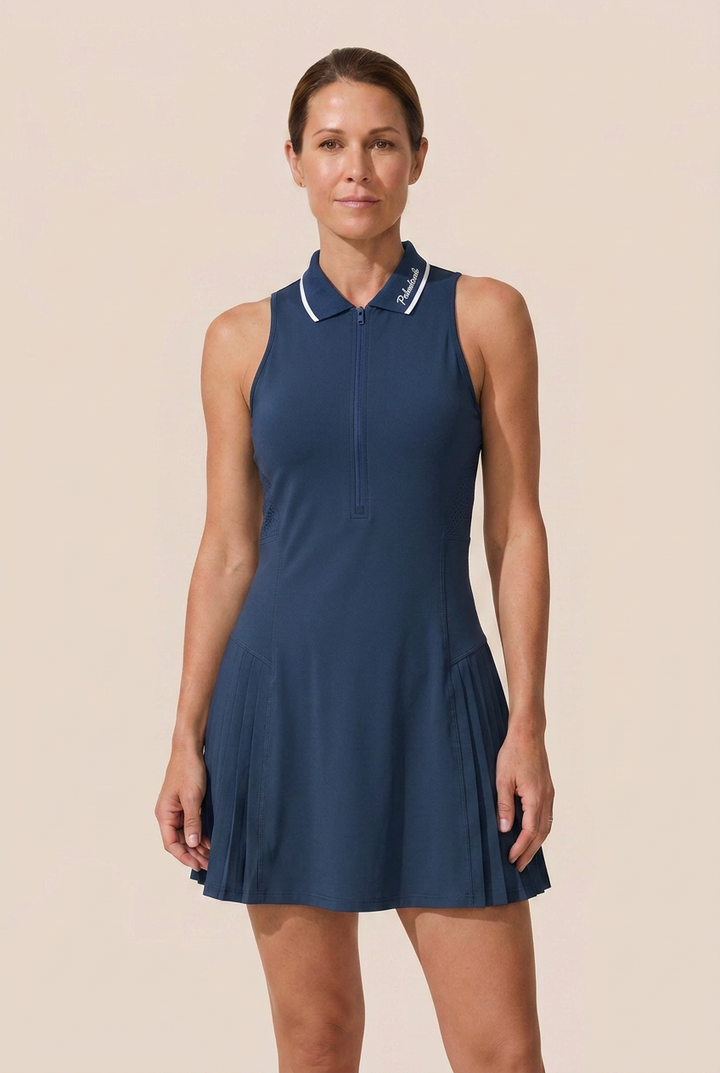 Anise | Sleeveless Zip Collar Tennis Dress