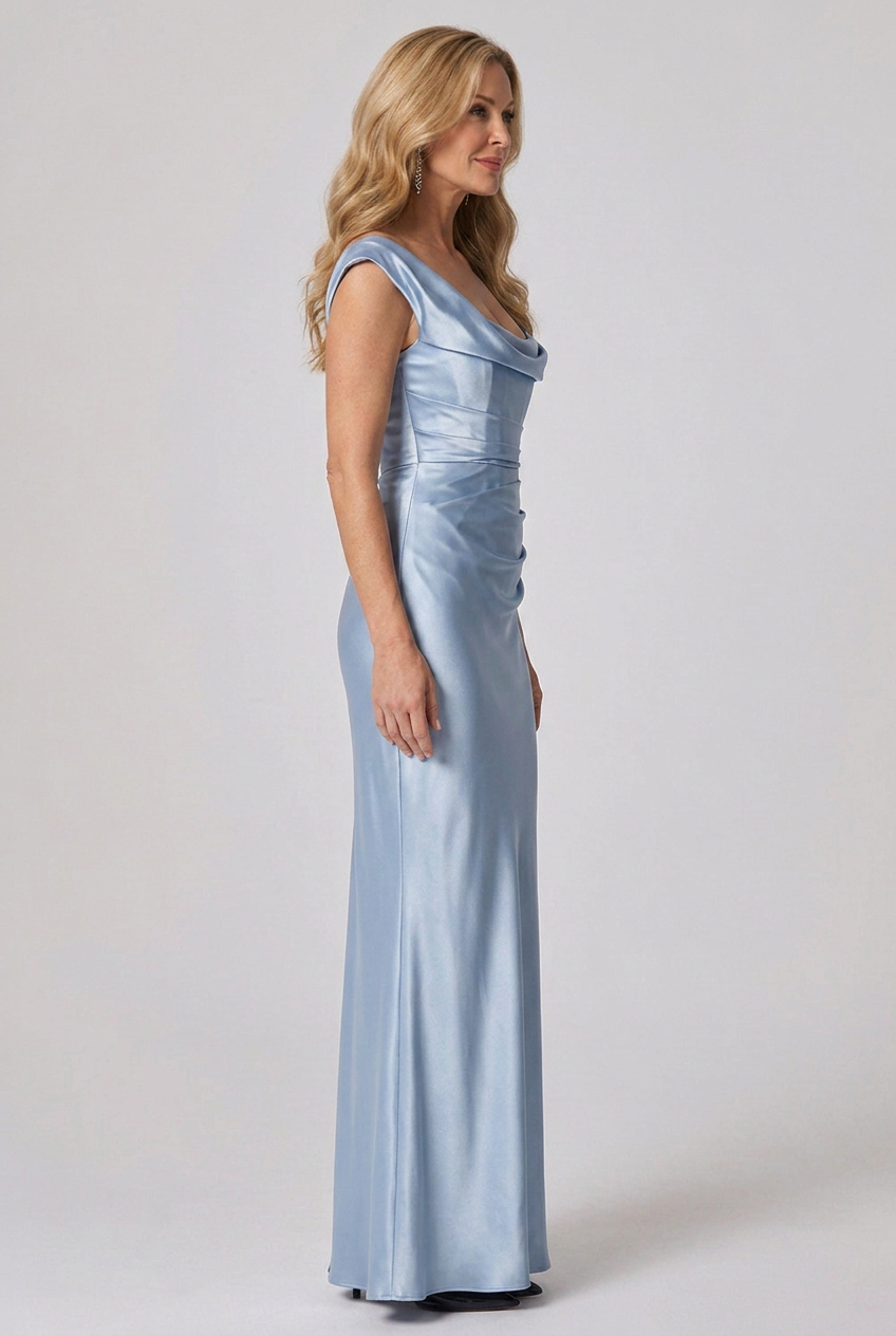 Aureline | One Shoulder Draped Neckline Maxi Dress