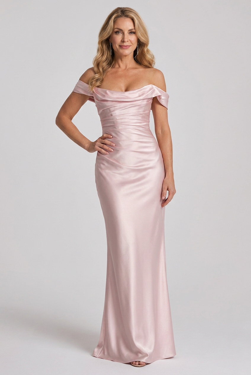 Aureline | One Shoulder Draped Neckline Maxi Dress