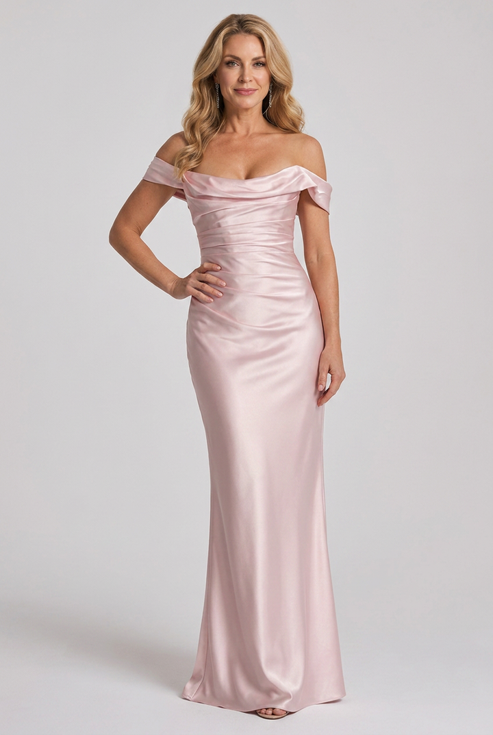 Aureline | One Shoulder Draped Neckline Maxi Dress