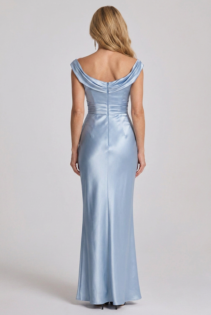 Aureline | One Shoulder Draped Neckline Maxi Dress