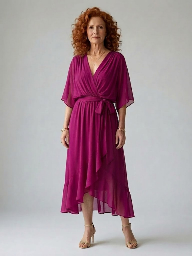 Elric | Light Drape Midi Dress