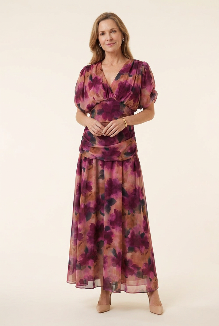 Maristelle | Off Shoulder Twist Front Midi Dress