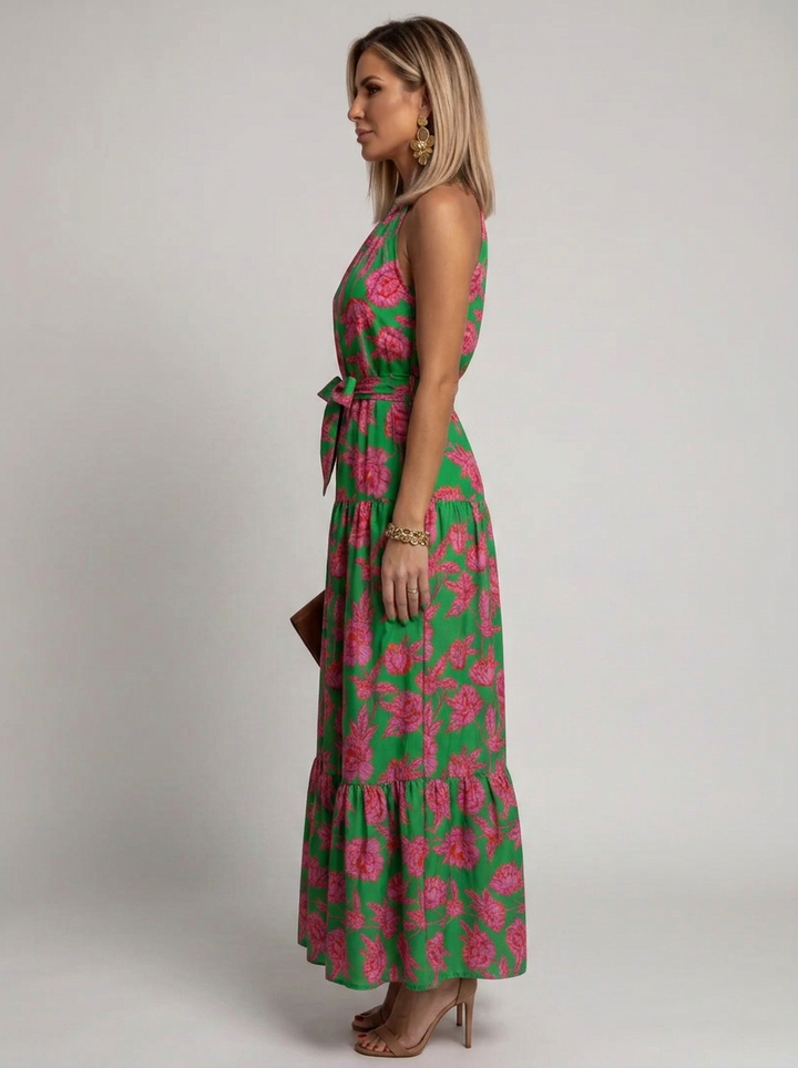 Rowen | Draped Halter Midi Dress