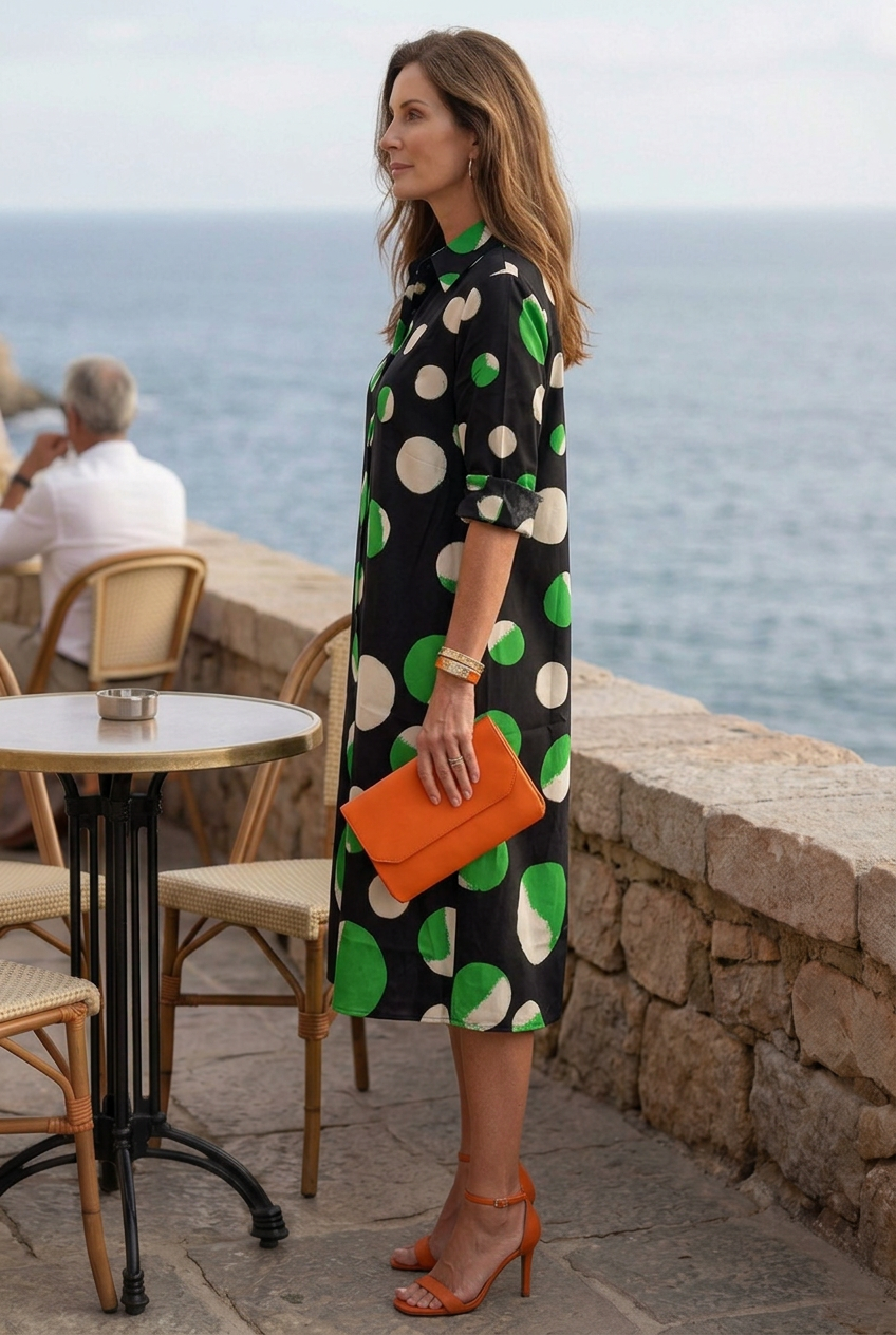 Vespera | Sunset Dot Dress